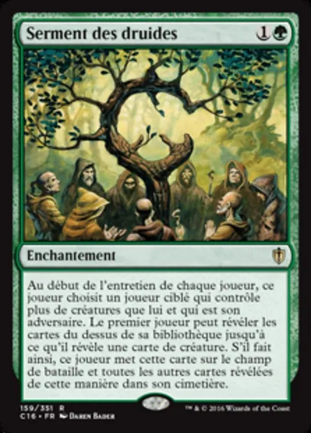 Serment des druides, carte Magic C16 159 — extension Commander 2016