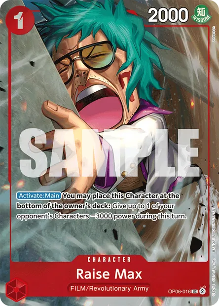 Raise Max, carte One Piece OP06-016 — extension ONE PIECE CARD THE BEST