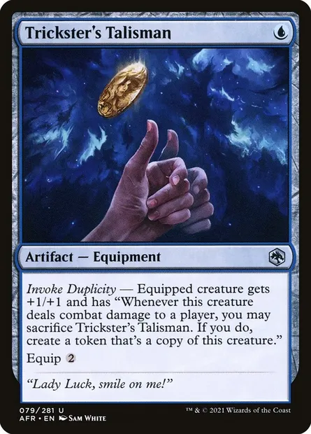 Trickster's Talisman, Magic card AFR 79 — Adventures in the Forgotten Realms set