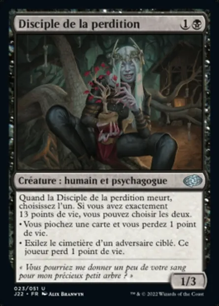 Disciple de la perdition, carte Magic J22 23 — extension Jumpstart 2022