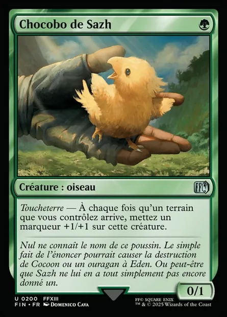 Chocobo de Sazh, carte Magic FIN 200 — extension Final Fantasy
