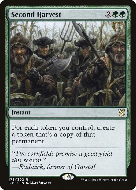 Second Harvest, Magic card C19 178 — Commander 2019 set