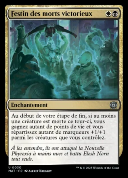Festin des morts victorieux, carte Magic MAT 30 — extension L'invasion des machines : le jour d'après