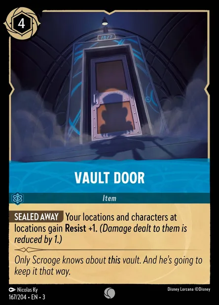 Vault Door, Disney Lorcana card CH3-167 — Into the Inklands set