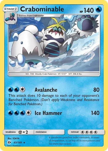 Crabominable, Pokémon card SUM 43 — Sun & Moon set