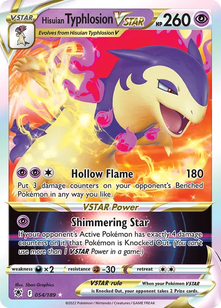Hisuian Typhlosion VSTAR, Pokémon card ASR 054 — Astral Radiance set
