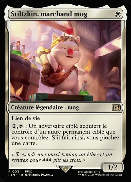 Stiltzkin, marchand mog, carte Magic FIN 34 — extension Final Fantasy