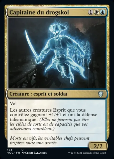 Capitaine du drogskol, carte Magic VOC 154 — extension Crimson Vow Commander