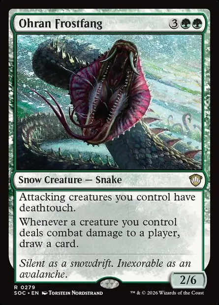 Ohran Frostfang, Magic card SOC 279 — Secrets of Strixhaven Commander set