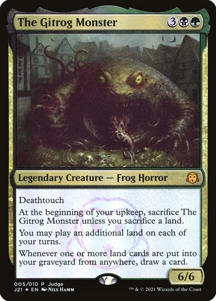 Le monstre de Gitrog, carte Magic PJ21 5 — extension Judge Gift Cards 2021