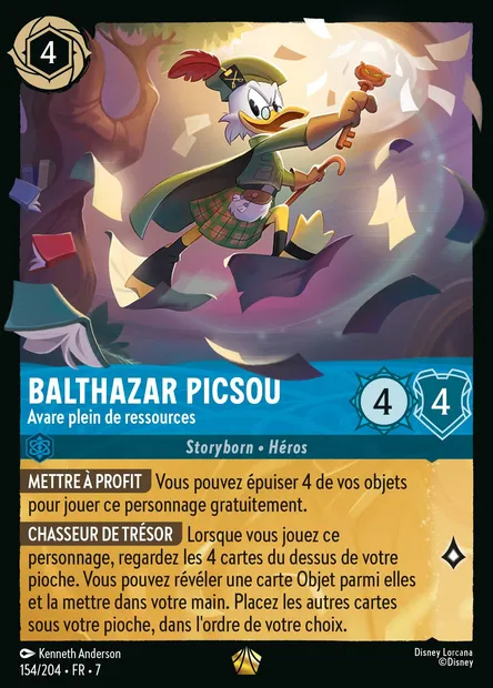 Balthazar Picsou - Avare plein de ressources, carte Disney Lorcana CH7-154 — extension L'île d'Archazia