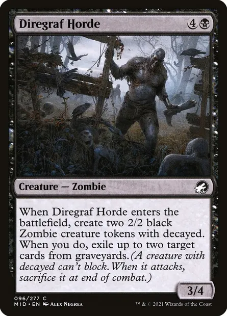 Diregraf Horde, Magic card MID 96 — Innistrad: Midnight Hunt set