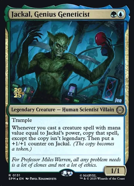 Jackal, Genius Geneticist, Magic card PSPM 131s — Marvel's Spider-Man Promos set
