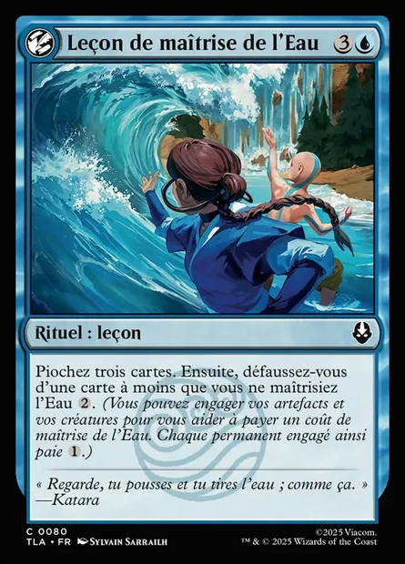 Leçon de maîtrise de l'Eau, carte Magic TLA 80 — extension Avatar: The Last Airbender