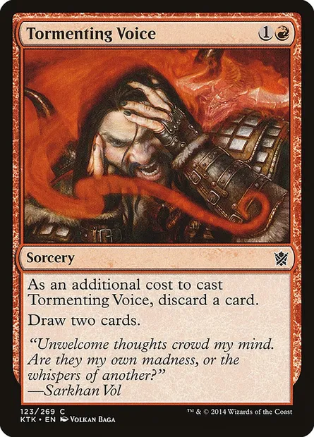 Tormenting Voice, Magic card KTK 123 — Khans of Tarkir set