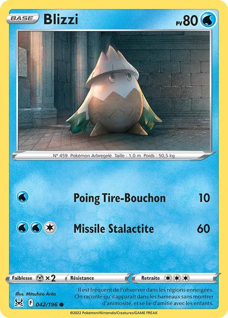 Blizzi, carte Pokémon LOR 042 — extension Origine Perdue