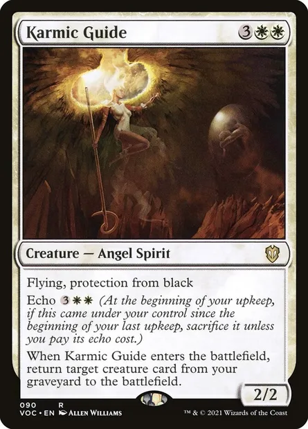 Karmic Guide, Magic card VOC 90 — Crimson Vow Commander set