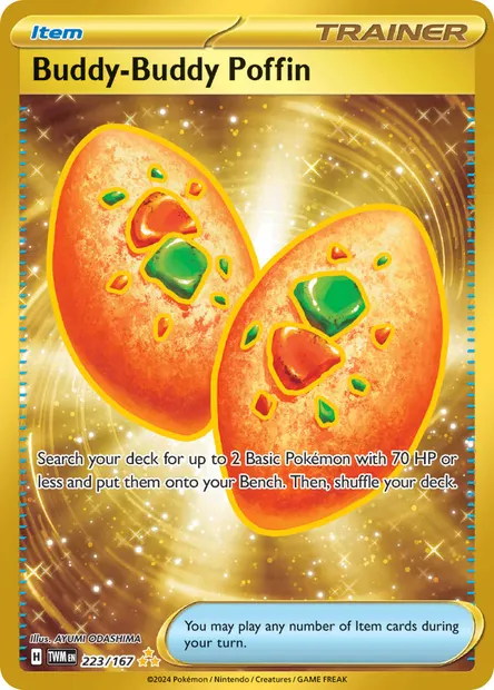 Buddy-Buddy Poffin, Pokémon card TWM 223 — Twilight Masquerade set