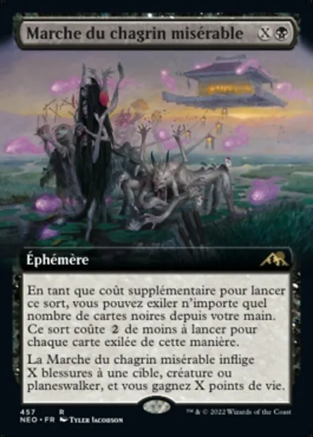 Marche du chagrin misérable, carte Magic NEO 457 — extension Kamigawa: La Dynastie Néon