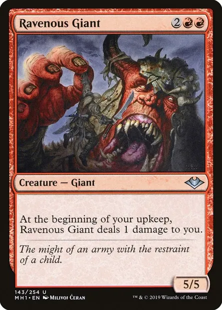 Ravenous Giant, Magic card MH1 143 — Modern Horizons set