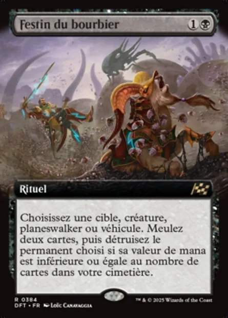 Festin du bourbier, carte Magic DFT 384 — extension Aetherdrift
