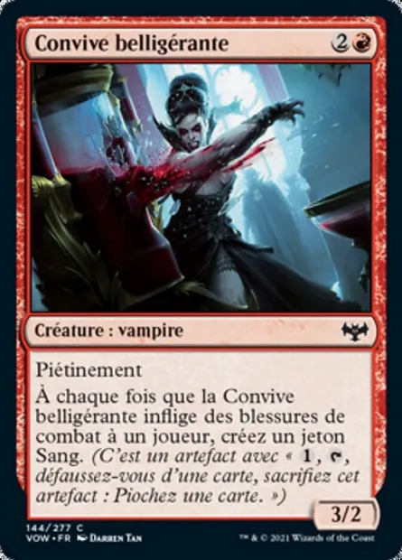 Convive belligérante, carte Magic VOW 144 — extension Innistrad : noce écarlate