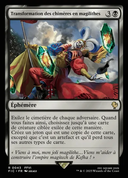 Transformation des chimères en magilithes, carte Magic FIC 43 — extension Final Fantasy Commander