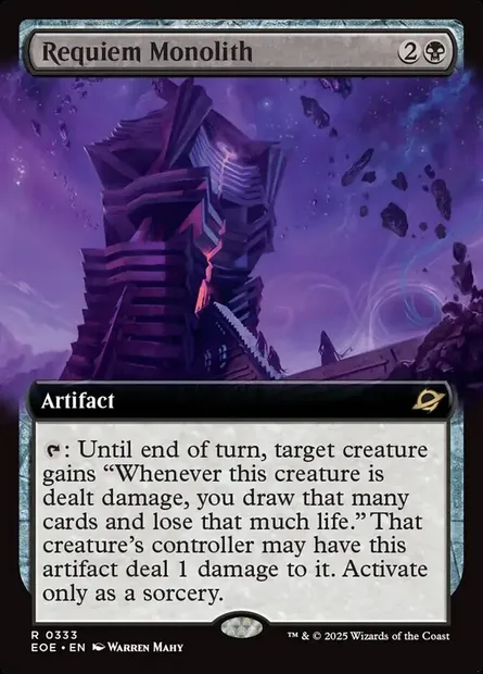 Requiem Monolith, Magic card EOE 333 — Edge of Eternities set