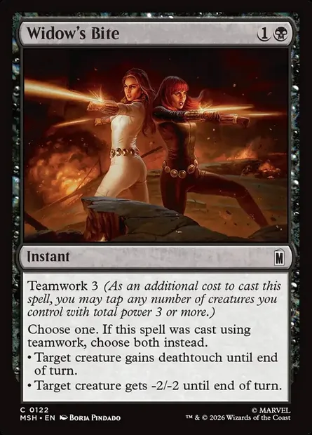 Widow's Bite, Magic card MSH 122 — Marvel Super Heroes set