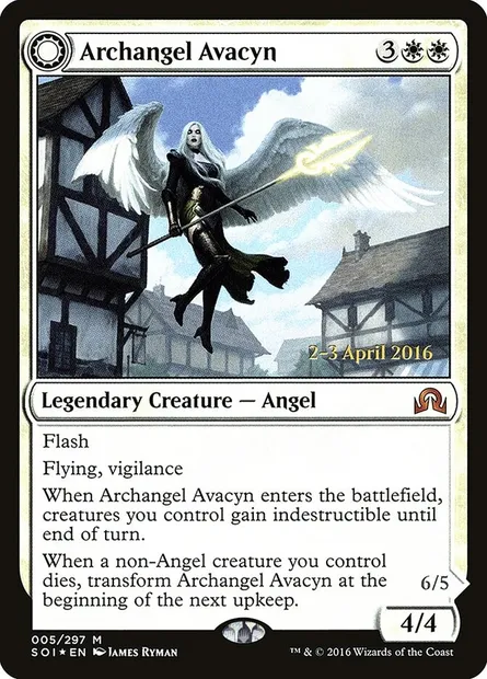 Archange Avacyn // Avacyn, la purificatrice, carte Magic PSOI 5s — extension Shadows over Innistrad Promos