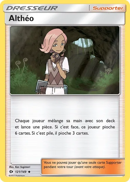 Althéo, carte Pokémon SUM 121 — extension Soleil et Lune