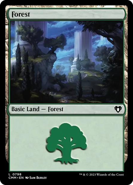 Forest, Magic card CMM 798 — Commander Masters set