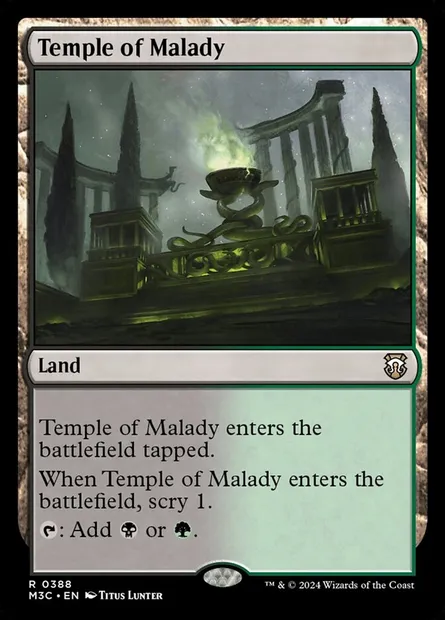 Temple of Malady, Magic card M3C 388 — Modern Horizons 3 Commander set