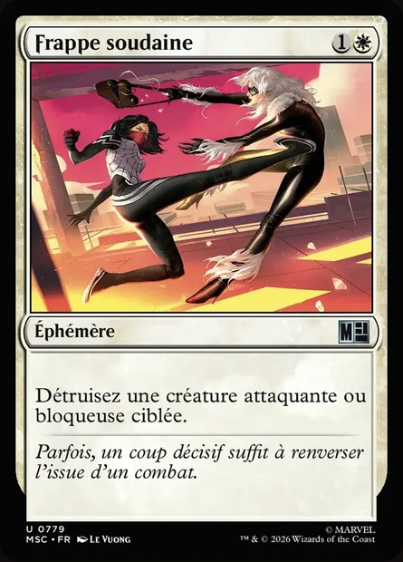 Frappe soudaine, carte Magic MSC 779 — extension Marvel Super Heroes Commander