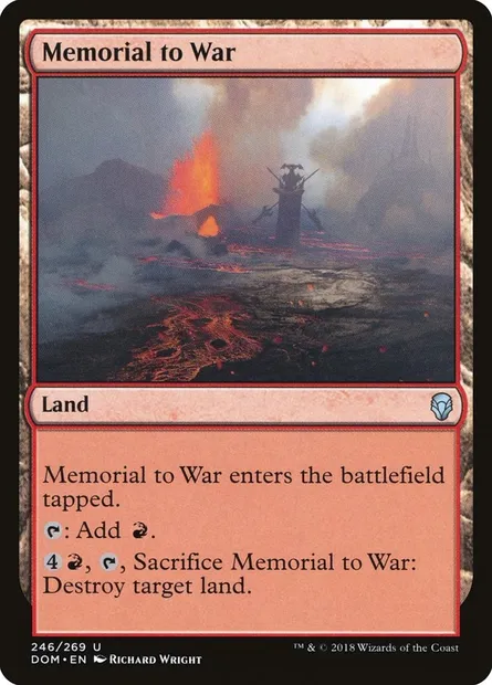 Memorial to War, Magic card DOM 246 — Dominaria set