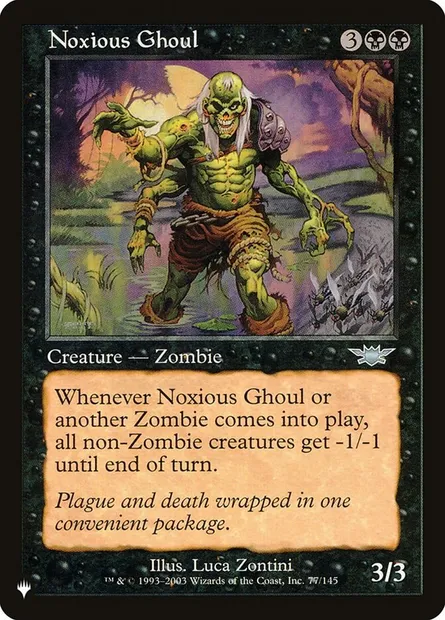 Noxious Ghoul, Magic card PLST LGN-77 — The List set
