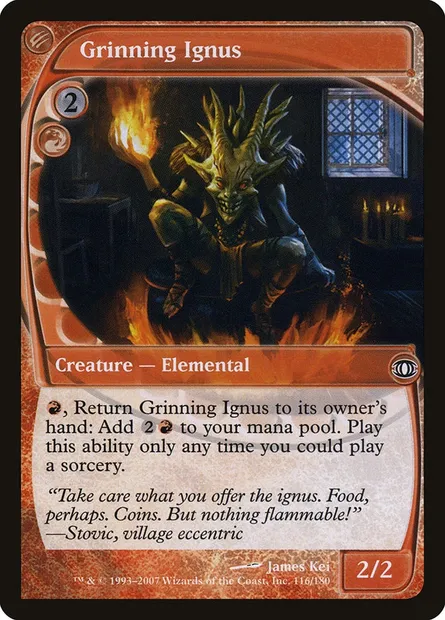Grinning Ignus, Magic card FUT 116 — Future Sight set