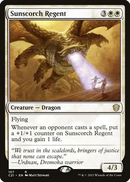 Sunscorch Regent, Magic card C21 107 — Commander 2021 set