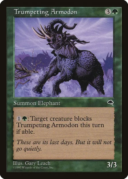 Armodon barrissant, carte Magic TMP 262 — extension Tempête