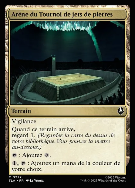 Arène du Tournoi de jets de pierres, carte Magic TLA 277 — extension Avatar: The Last Airbender