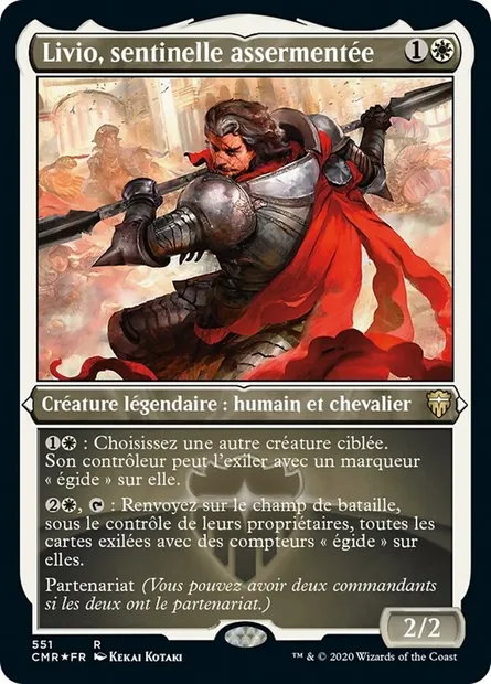 Livio, sentinelle assermentée, carte Magic CMR 551 — extension Commander Legends