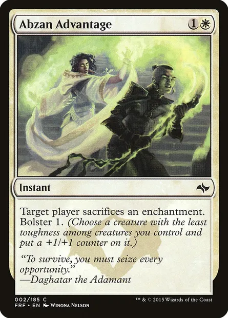 Abzan Advantage, Magic card FRF 2 — Fate Reforged set