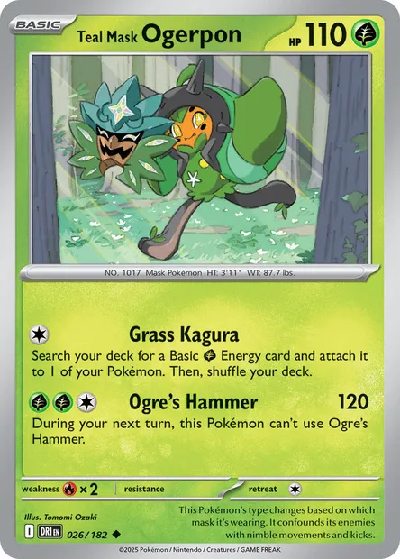 Teal Mask Ogerpon, Pokémon card DRI 026 — Destined Rivals set
