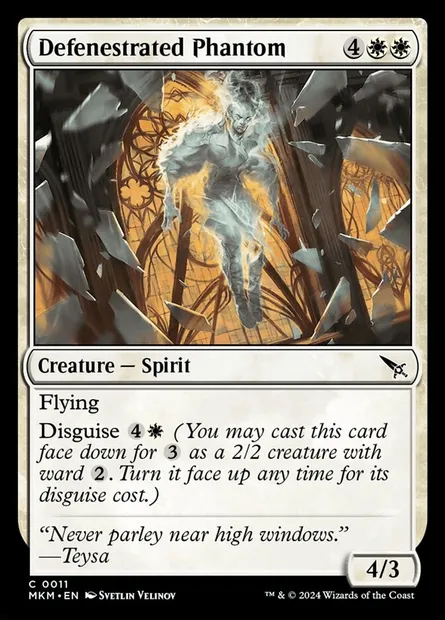Defenestrated Phantom, Magic card MKM 11 — Murders at Karlov Manor set