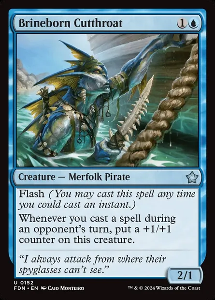 Brineborn Cutthroat, Magic card FDN 152 — Foundations set