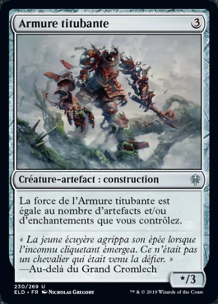 Armure titubante, carte Magic ELD 230 — extension Throne of Eldraine