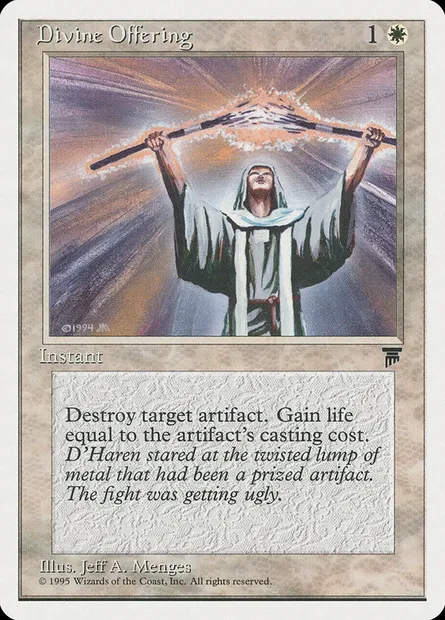 Offrande divine, carte Magic CHR 6 — extension Chronicles