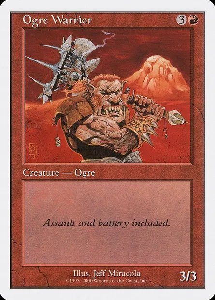 Ogre Warrior, Magic card S00 33 — Starter 2000 set