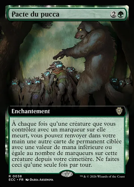 Pacte du pucca, carte Magic ECC 38 — extension Lorwyn Eclipsed Commander