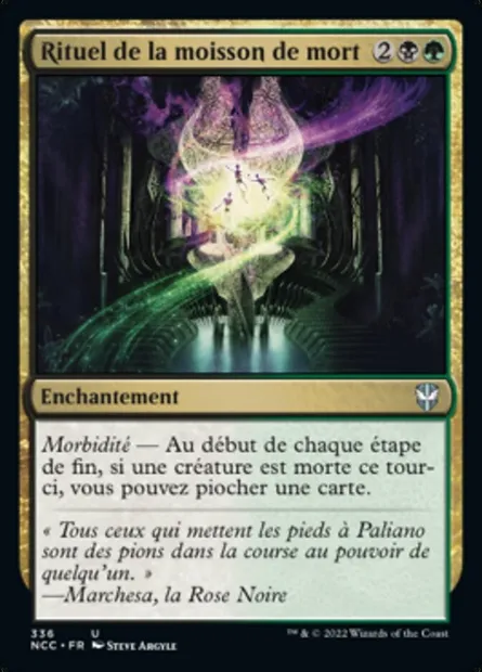 Rituel de la moisson de mort, carte Magic NCC 336 — extension New Capenna Commander